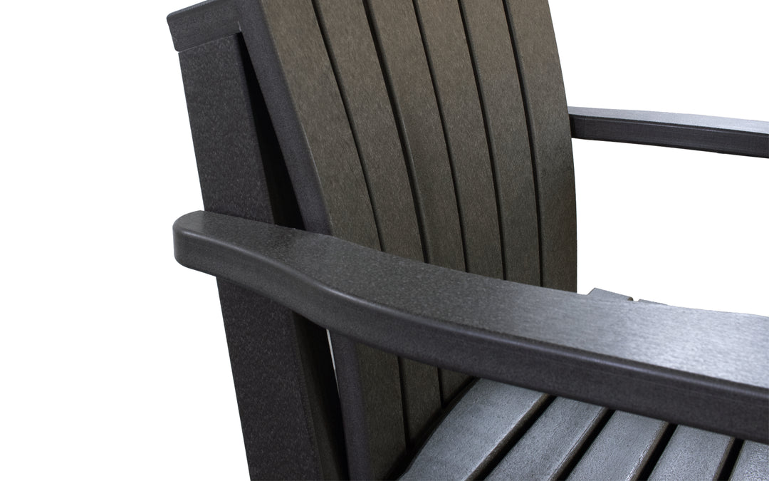 Outdoor Swivel Rocker Counter Chair with Lumbar - Coffee