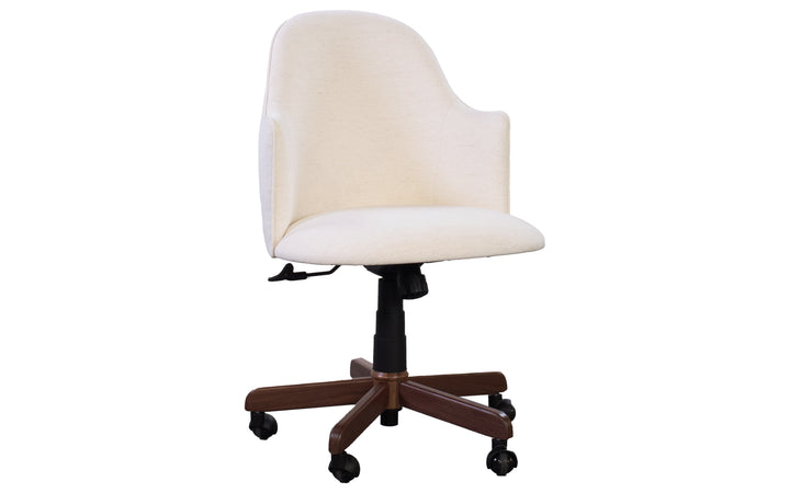 Walnut & Upholstered Office Chair