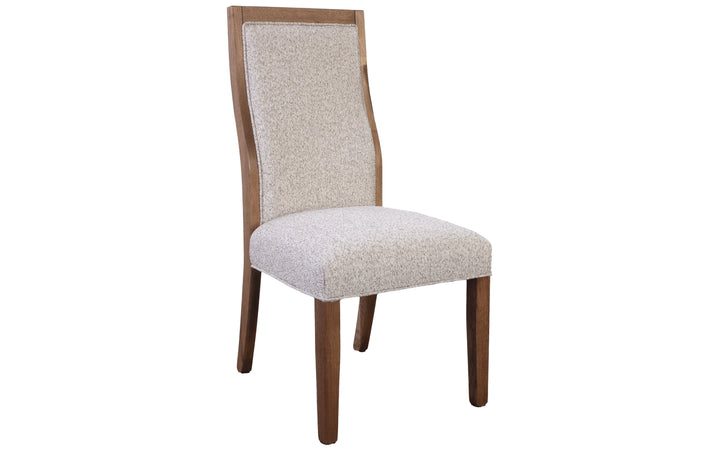 Rustic Hickory & Upholstered Dining Chair