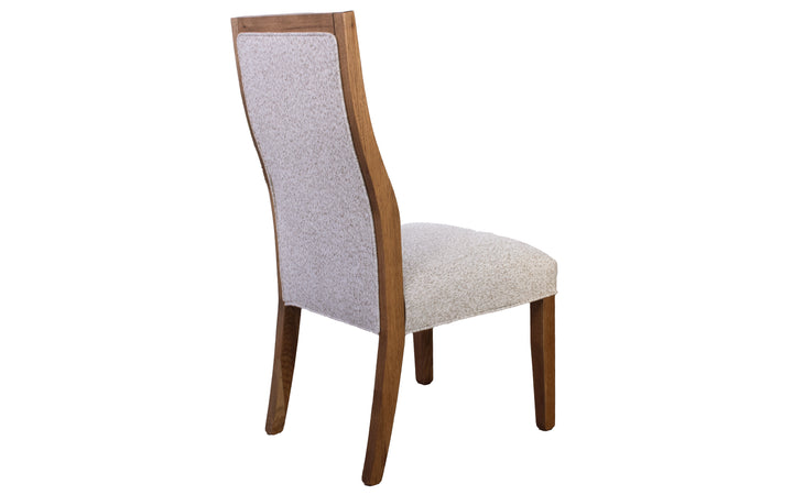 Rustic Hickory & Upholstered Dining Chair