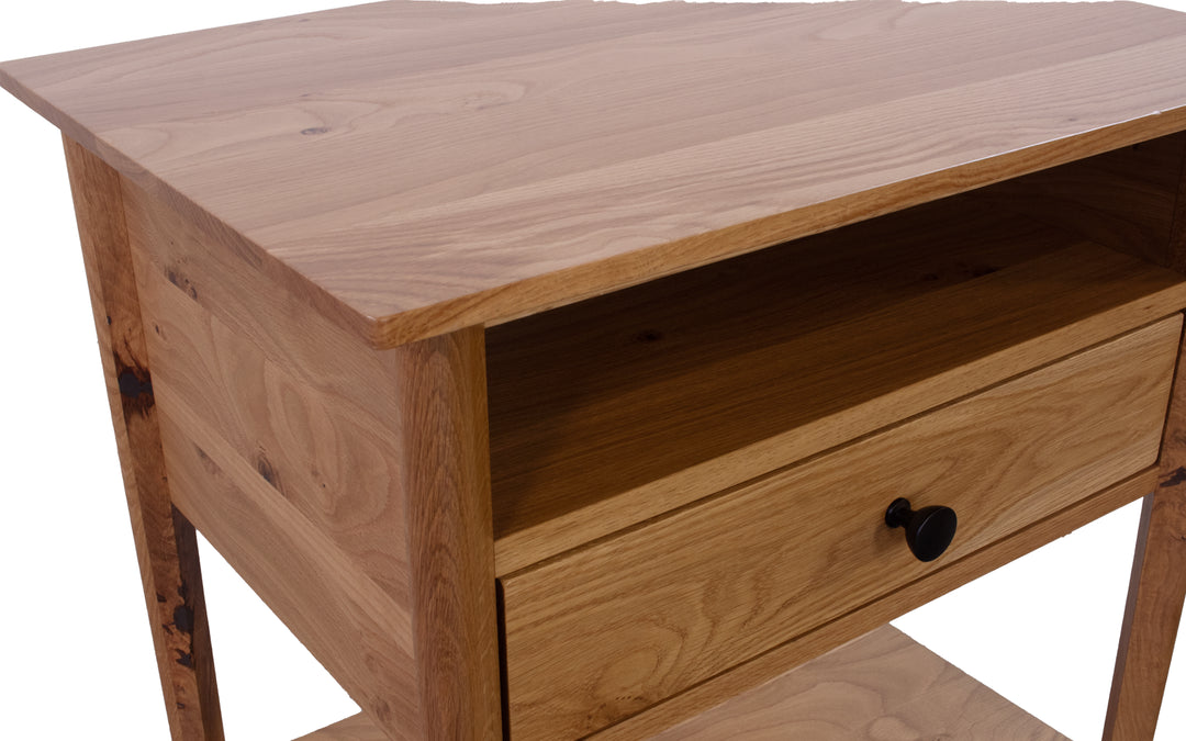 Rustic White Oak Nightstand