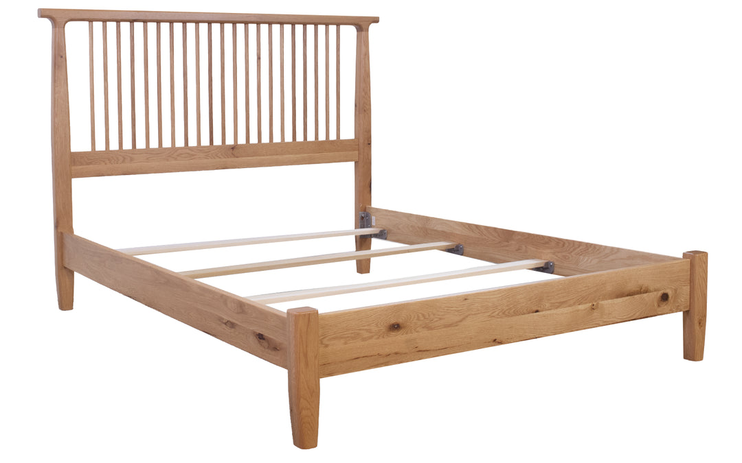 Rustic White Oak Queen Bed