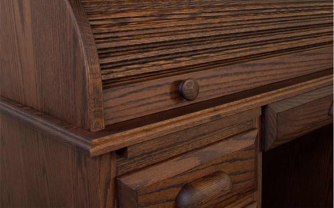 Oak Roll-Top Desk