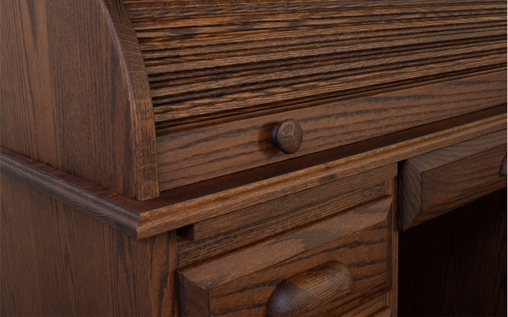 Oak Roll-Top Desk