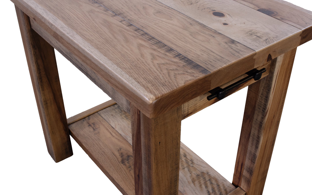 Rustic Hickory End Table