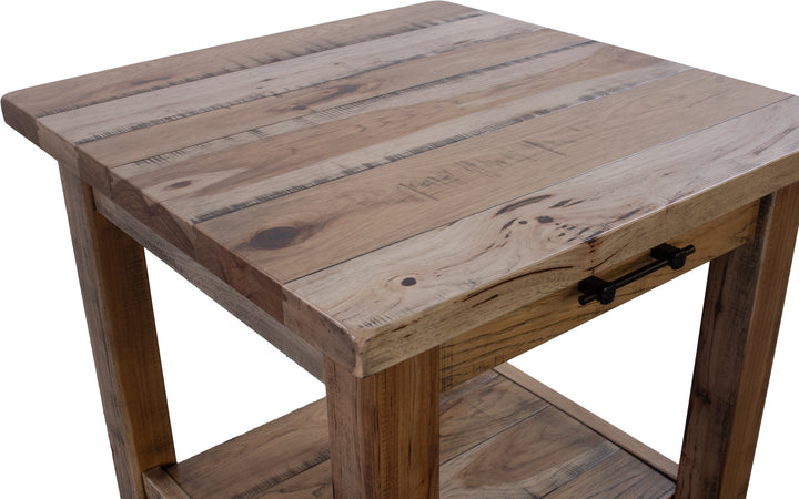 Rustic Hickory End Table