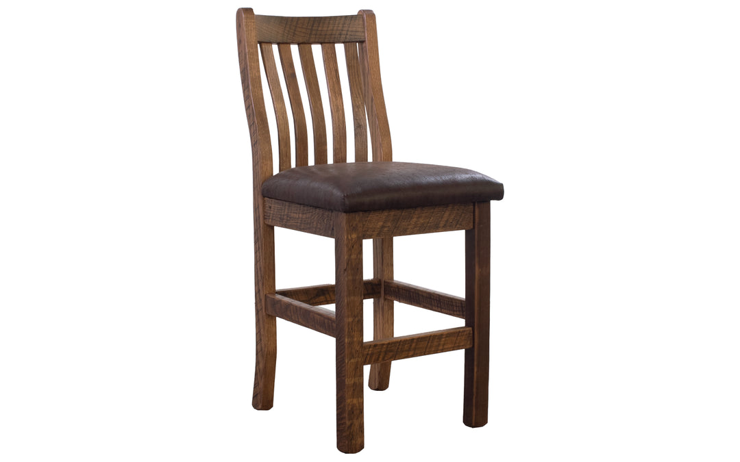 Reclaimed Upholstered Counter Chair