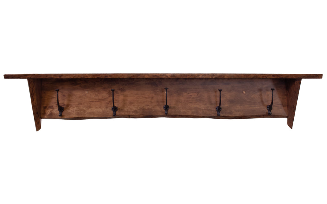 Live Edge Cherry Wall Mounted Coat Rack