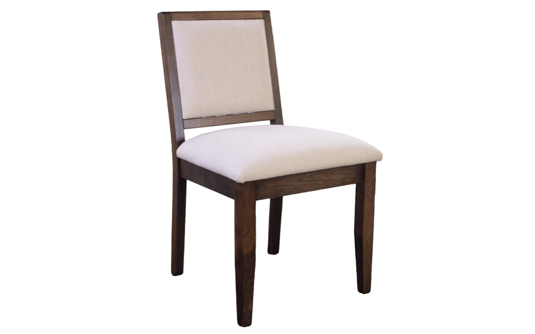 Rustic Hickory Upholstered Dining Chair