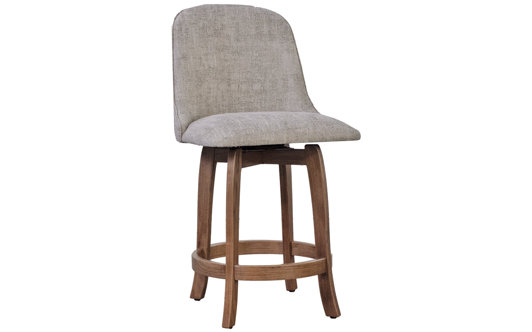 Hickory Upholstered Swivel Counter Stool