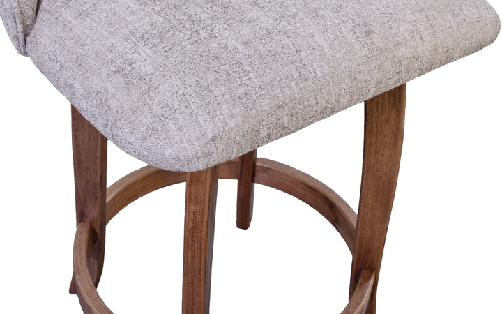 Hickory Upholstered Swivel Counter Stool