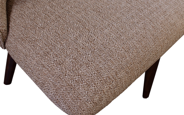Brown Maple Upholstered Swivel Dining Chair