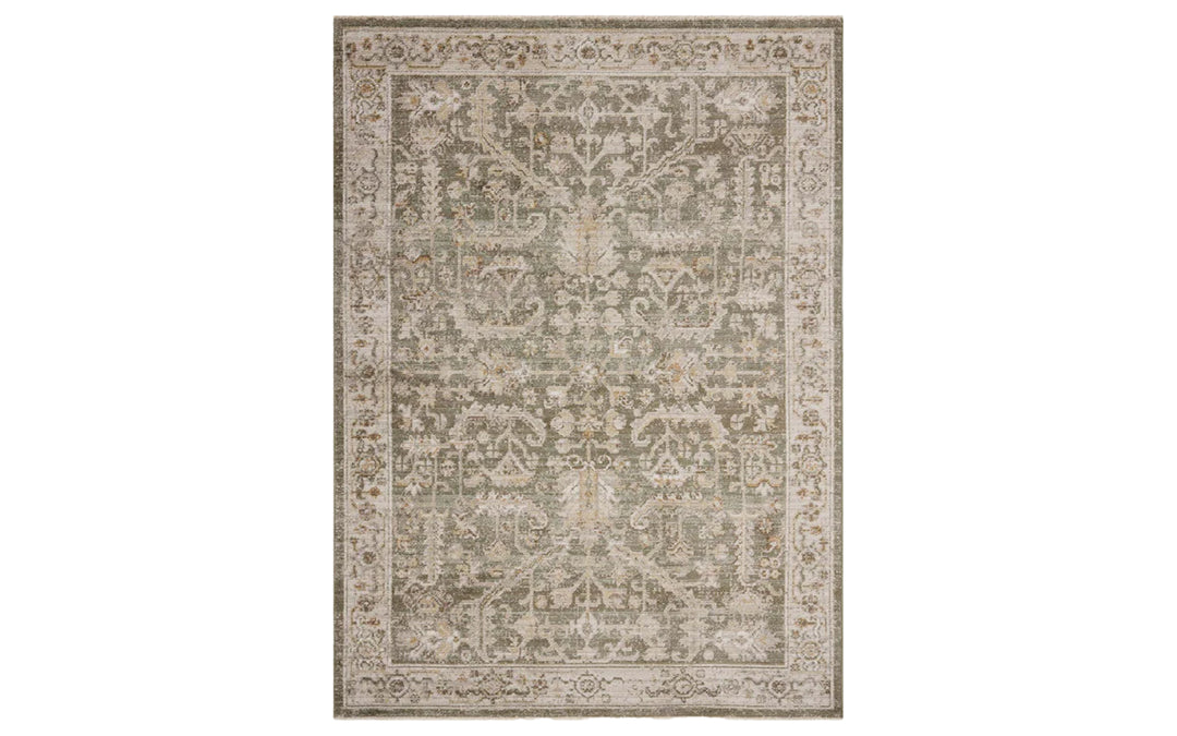 Loloi x Magnolia Home Pace Collection Forest & Natural 9.6 Round Area Rug