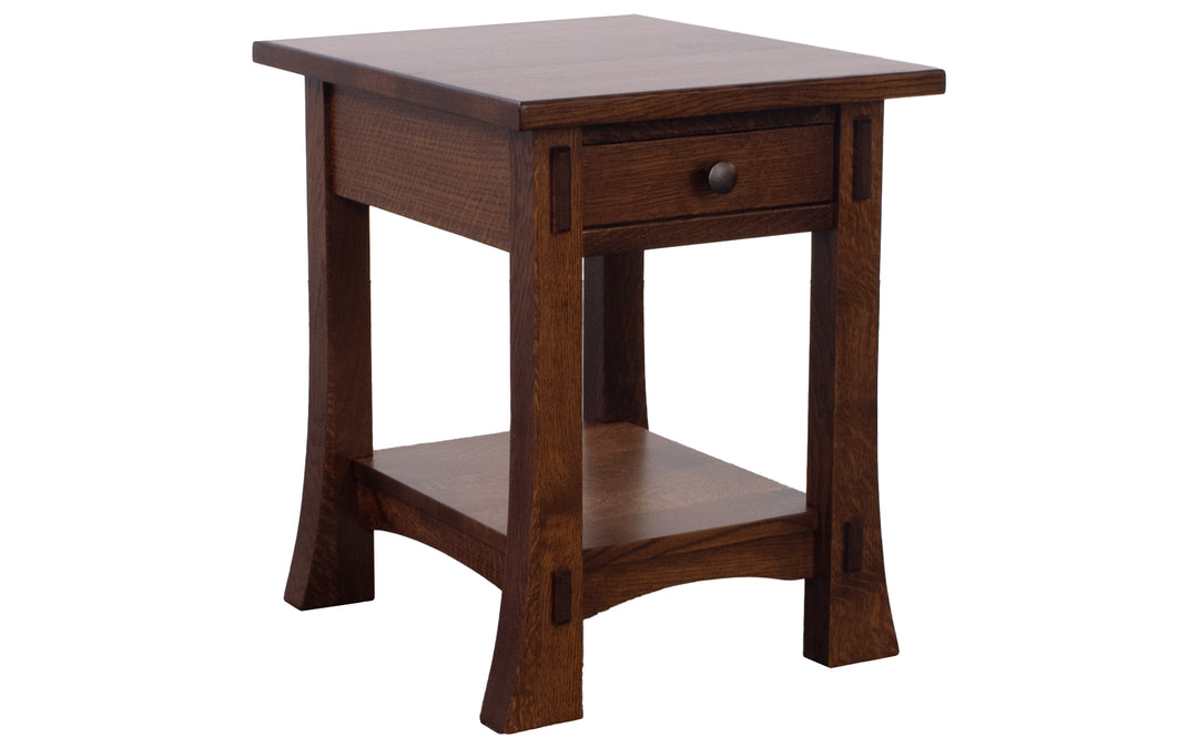 Rustic Quartersawn White Oak End Table