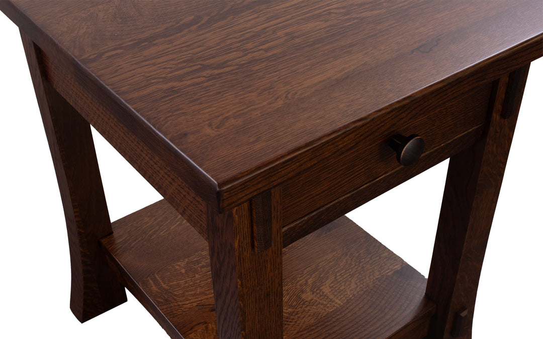 Rustic Quartersawn White Oak End Table