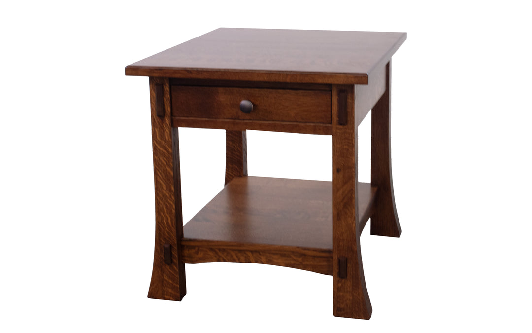 Rustic Quartersawn White Oak End Table