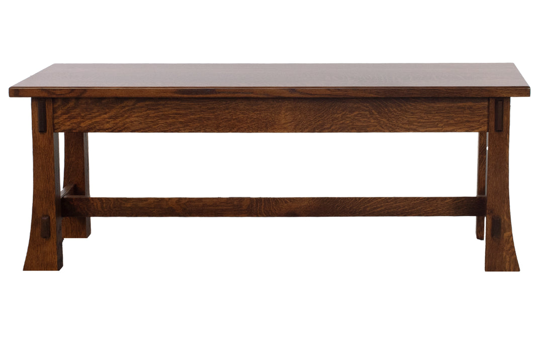 Rustic Quartersawn White Oak Bench