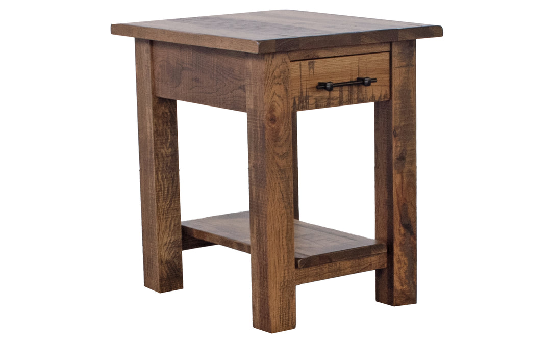 Rustic Hickory End Table