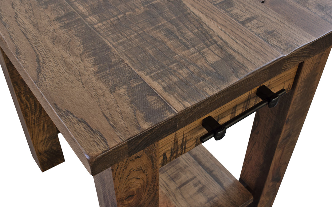Rustic Hickory End Table