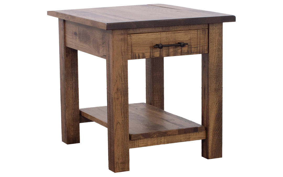 Rustic Hickory End Table