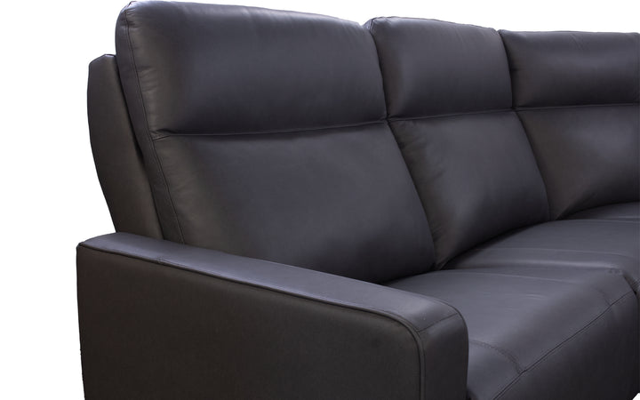 Elran Leather Power Reclining Sectional