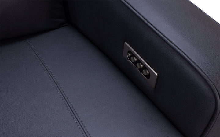 Elran Leather Power Reclining Sectional