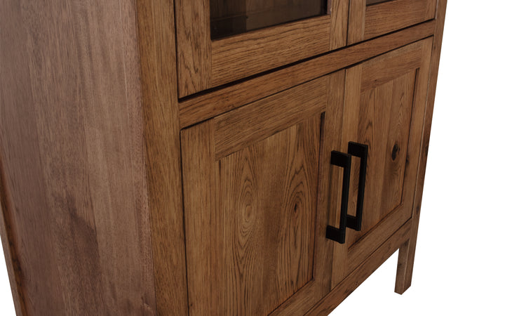 Rustic Hickory Arched Bookcase