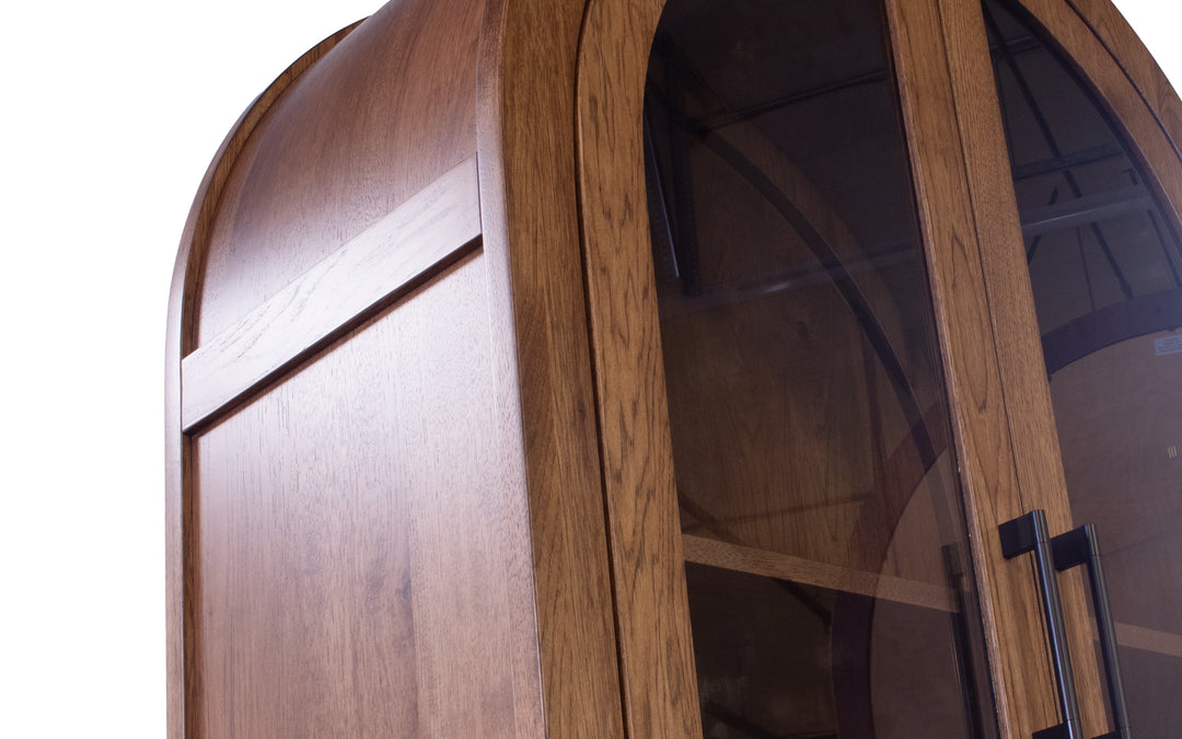 Rustic Hickory Arched Bookcase