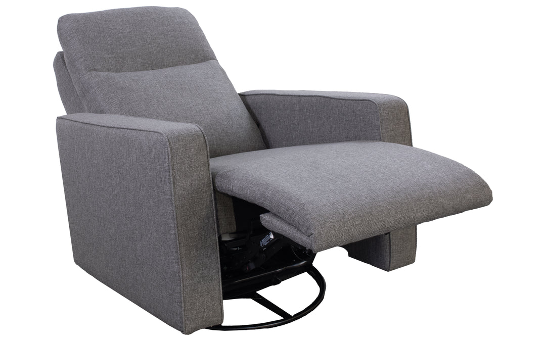 Elran Upholstered Power Swivel Glide Recliner