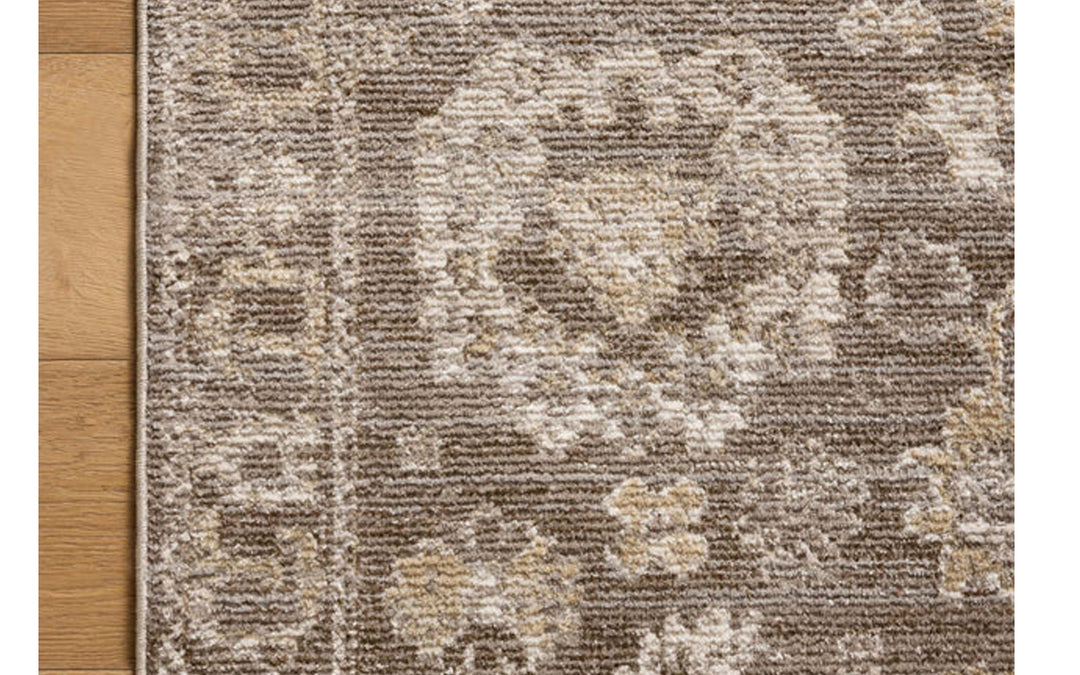 Loloi Pace Collection Taupe & Wheat 7.8 Round Area Rug