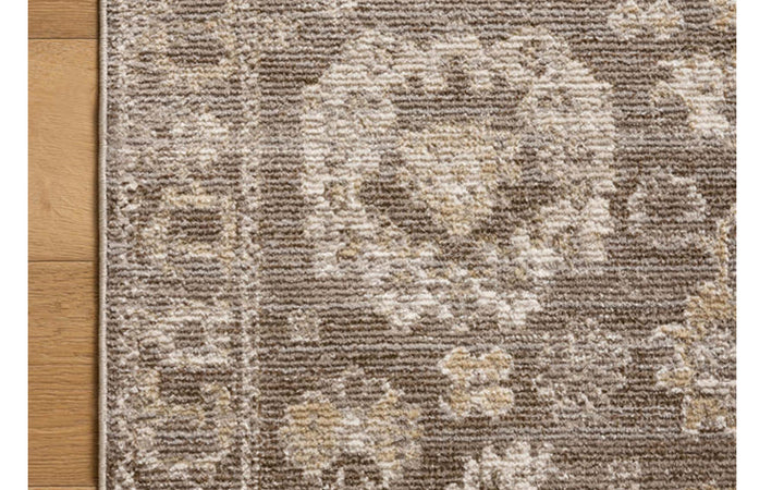 Loloi Pace Collection Taupe & Wheat 7.8 Round Area Rug