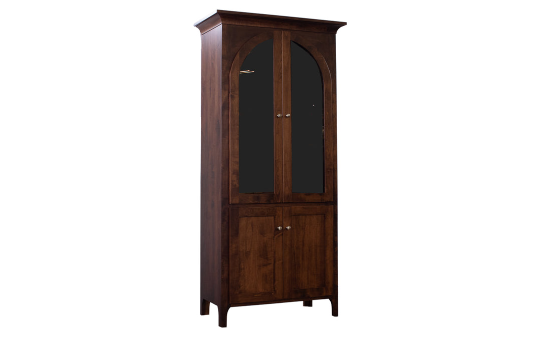 Brown Maple  Cabinet Bookcase