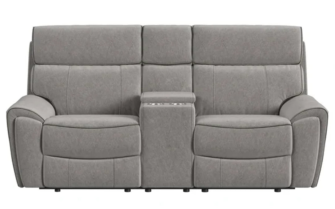 Jackpot Upholstered Power Reclining Loveseat Console