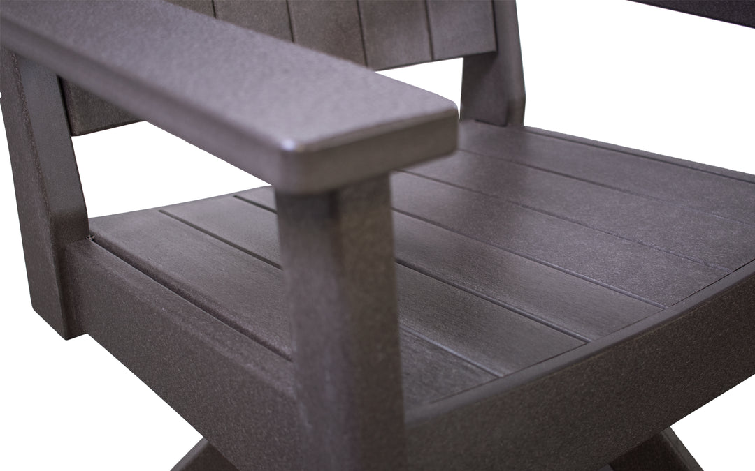 Outdoor Counter Swivel Chat Chair - Coffee