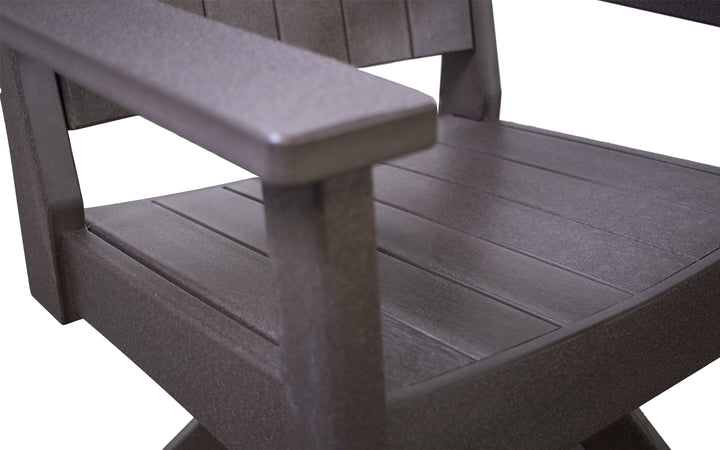 Outdoor Counter Swivel Chat Chair - Coffee