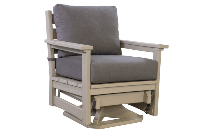 Outdoor Cushioned Swivel Glider - Sand & Bliss Smoke