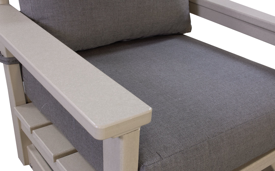 Outdoor Cushioned Swivel Glider - Sand & Bliss Smoke