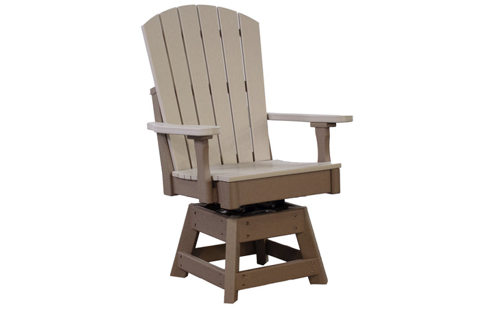 Outdoor Swivel Rocker Counter Chair - Sand & Weatherwood