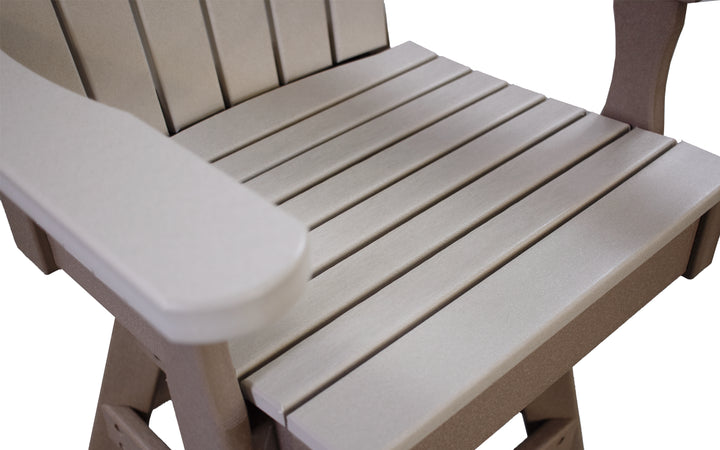 Outdoor Swivel Rocker Counter Chair - Sand & Weatherwood