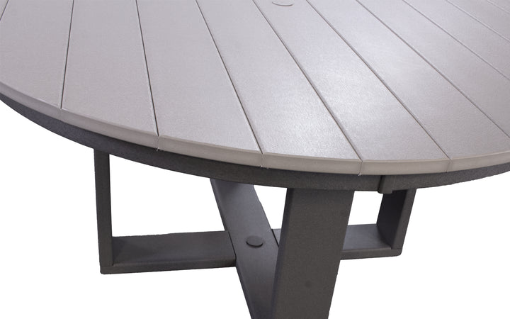 Out Door Dining Table - Light Grey & Charcoal