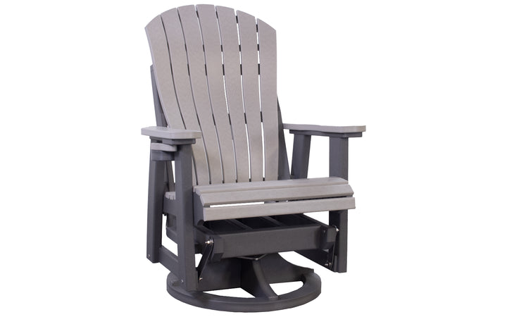 Outdoor Swivel Glider - Light Gray & Charcoal