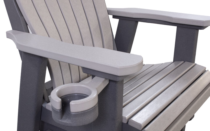 Outdoor Swivel Glider - Light Gray & Charcoal