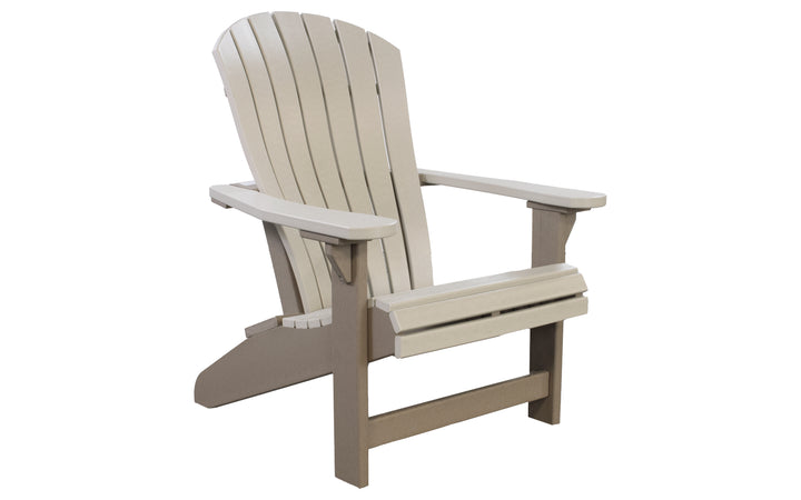 Outdoor Adirondack Chair with Lumbar - Sand & Weatherwood