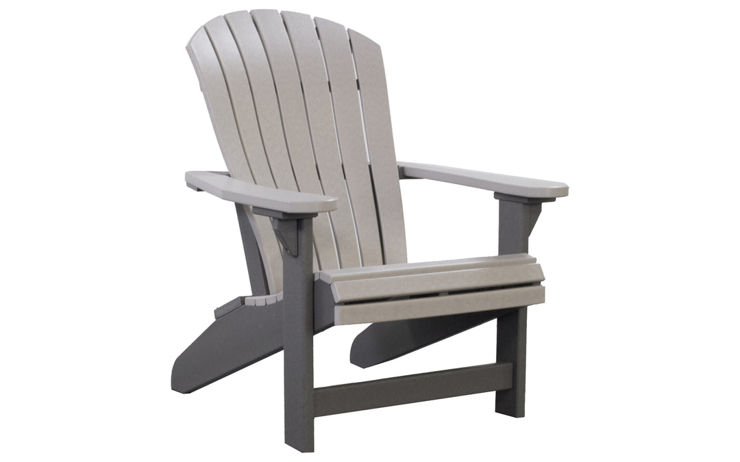 Outdoor Adirondack Chair with Lumbar - Light Grey & Charcoal