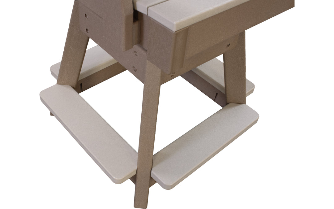Outdoor Counter Swivel Chair with Lumbar - Sand & Weatherwood