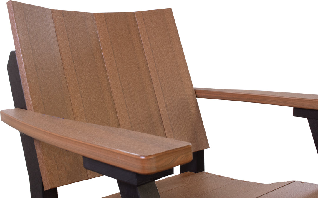 Outdoor Swivel Counter Chair - Antique Mahogany & Black