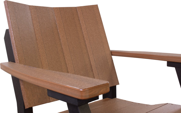 Outdoor Swivel Counter Chair - Antique Mahogany & Black