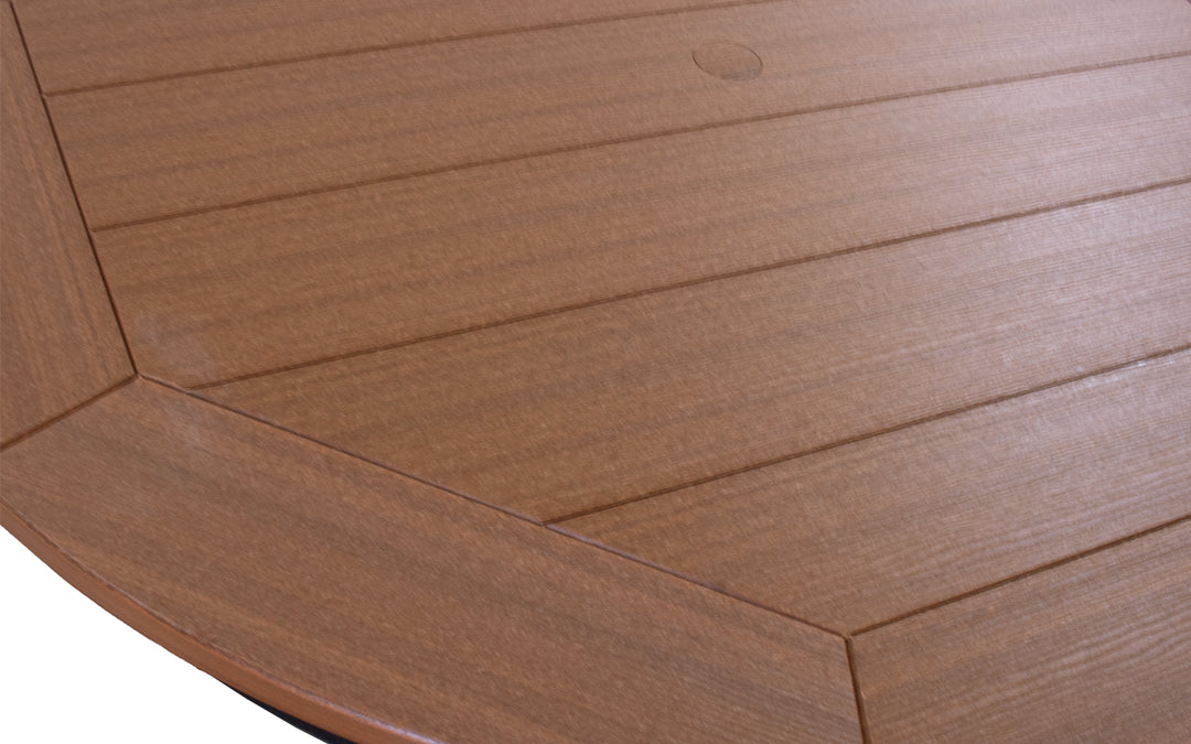 Outdoor Counter Table - Antique Mahogany & Black