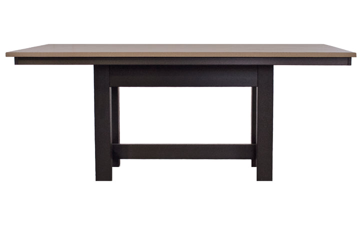 Outdoor Dining Table - Weatherwood & Black