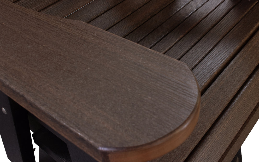 Outdoor Swivel Glider - Brazil Walnut & Black